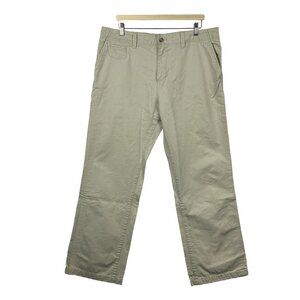 Old Navy Pants‎ Mens 38x31* Khakis Beige Flat Front Baggy Cotton Casual Trousers